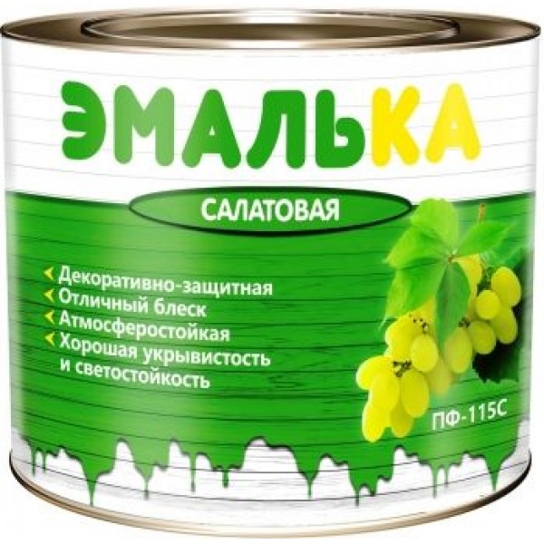 Эмаль ПФ-115С 1.8кг салатовая д/наружн/внутр работ Беларусь